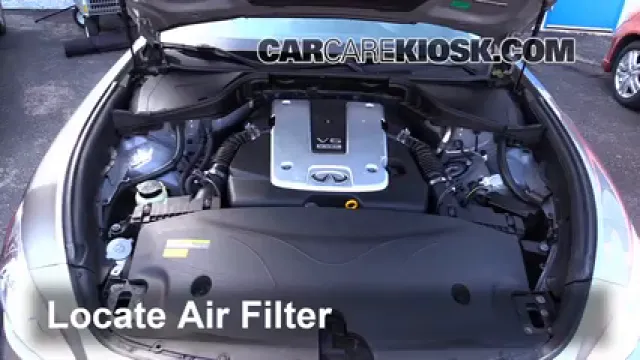 2011 Infiniti M37 X 3.7L V6 Filtre à air (moteur) Changement